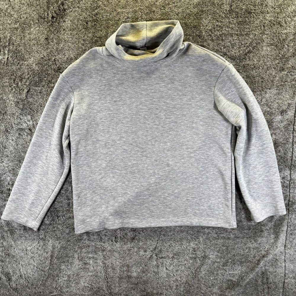 Outdoor Voices Turtleneck Long Sleeve Lightweight Sweater Sz S Light Gray